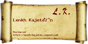 Lenkh Kajetán névjegykártya